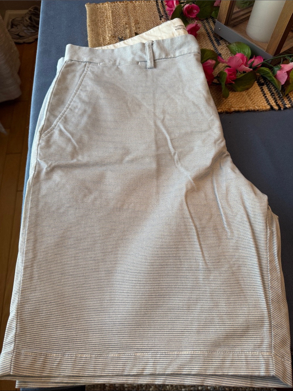 Old Navy Light Blue and White Shorts